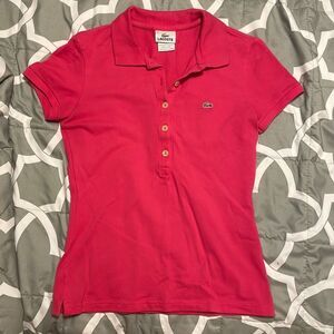 Pink Lacoste Polo